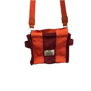 BDG Urban Outfitters Serena Solid Mini Canvas Tote Bag Burgundy Orange